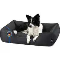 BedDog Hundebett ZARA,(L) ca. 80x65x18cm,GRAFIT (graphit)