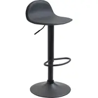 CLP Barhocker Lana V2 Mit Metallgestell Und Kunstlederbezug I Höhenverstellbarer Ergonomischer Barstuhl Mit Fußstütze Und Drehbarer Sitzfläche, Farbe: schwarz, Gestellfarbe: schwarz