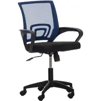 CLP Bürostuhl Auburn I Höhenverstellbarer Drehstuhl Mit Wippfunktion I Schreibtischstuhl Mit Netzbezug, Farbe: blau