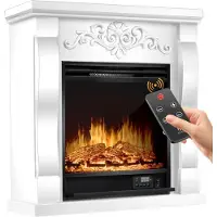 Kesser Elektrokamin Standkamin LED 3D-Flammeneffekt 1800W, mit Wochentimer & Thermostat