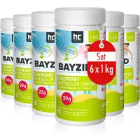 Höfer Chemie 6x 1 kg BAYZID Chlortabs 20g langsam löslich
