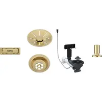 BLANCO Ablaufgarnitur-Set, InFino mit Ablauffernbedienung, satin gold, 207427