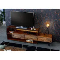 WOLF-Möbel MASSIVMOEBEL24.DE TV-Board Akazie / Altholz 195x40x60 braun lackiert SEVILLA #04