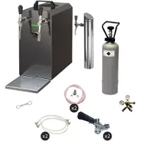 Ich-zapfe Bierschankanlage STREAM 50 Untertisch Komplettset, 2-Leitungen Trockenkühler bis 55 l/h für D/S-Fässer