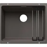 BLANCO ETAGON, Unterbauspüle, Rechteckig, Silgranit, Grau, 1 Becken, volcano grey