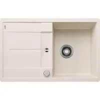BLANCO METRA 45 S-F, Bündiges Waschbecken, Rechteckig, Komposite, Weiß, 1 Becken, Rechteckig