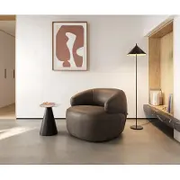 DELIFE Loungesessel Nova 88x88 cm Mikrofaser Taupe Vintage