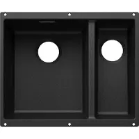 BLANCO SUBLINE 340/160-U for Coloured Components Einbauspüle SILGRANIT schwarz ab 60 cm ohne Ablauffernbedienung - inkl.