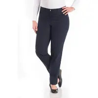 Kjbrand Chinohose "Betty Chino", Damen, Gr. 48 (24), K-Gr, blau (dunkelblau), Web, Obermaterial: 60% Baumwolle, 37% Polyamid, 3% Elasthan, bequem knöchellang, Hosen Chinohose, mit Komfortbund