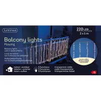 Lumineo LED-Lichtvorhang Transparent Warmes Licht Warmweiß