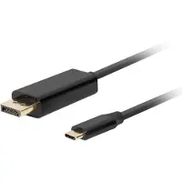 Lanberg CA-CMDP-10CU-0018-BK, 1,8 m, USB Typ-C, DisplayPort, Männlich, Männlich, Gerade