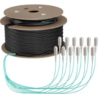 EFB Elektronik O8341S130OM3, 130 m, U-DQ(ZN) BH, OM3, 12x SC, 12x SC