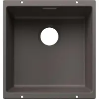 BLANCO SUBLINE 400-U für Farbige Komponenten Einbauspüle SILGRANIT vulkangrau ab 50 cm ohne Ablauffernbedienung - inkl.
