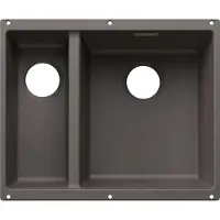 BLANCO SUBLINE 340/160-U, Bündiges Waschbecken, Rechteckig, Komposite, Weiß, 1 Becken, Rechteckig