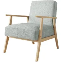 Mirjan 24 Sessel Runoya Boucle, Wohnzimmersessel vom Hersteller, Vintage Relaxsessel, Polstersessel (Farbe: Baloo 2086)