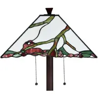 Casa Padrino Luxus Tiffany Stehleuchte Mehrfarbig 41 x 41 x H. 150 cm - Handgefertigte Stehlampe