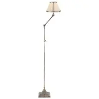 Casa Padrino Stehleuchte vintage silber mit 2 Lampenschirmen - Limited Edition