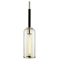 Casa Padrino Luxus Hängeleuchte Schwarz / Silber Ø 14 x H. 50,8 cm - Runde Pendelleuchte mit Glas Lampenschirm