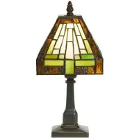 Casa Padrino Handgefertigte Tiffany Tischleuchte Höhe 32 cm, Länge 15 cm - Leuchte Lampe