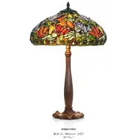 Casa Padrino Tiffany Hockerleuchte im Jugendstil, Buntglas, Höhe 64 cm, Durchmesser 40 cm