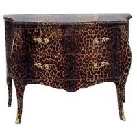 Casa Padrino Barock Kommode im Leopard Design, Massives Holz, 106 x 55 x 85 cm