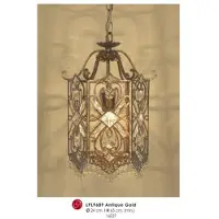 Casa Padrino Orientalische Designer Pendelleuchte mit Kristall-Deco Antik Gold, Durchmesser 24 cm, Höhe 65 cm