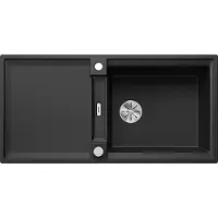 BLANCO ADIRA XL 6 S-F, Bündiges Waschbecken, Rechteckig, Silgranit, Schwarz, 1 Becken, Rechteckig