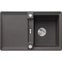 BLANCO ADIRA 45 S-F, Bündiges Waschbecken, Rechteckig, Silgranit, Grau, 1 Becken, rock grey