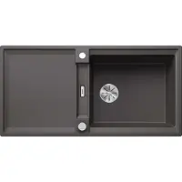 BLANCO ADIRA XL 6 S-F, Bündiges Waschbecken, Rechteckig, Silgranit, Grau, 1 Becken, rock grey