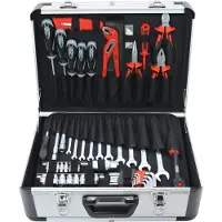 FAMEX 702-L Alu Werkzeugkoffer leer ohne Werkzeug - Robuster Koffer aus Aluminium, max. Traglast 30 kg