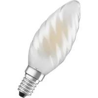Osram Dimmbare LED-Glühbirne E14, mattiert, gedrehte Flamme, 470 lm, 40 W, neutralweiß,