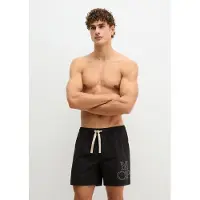 Marc o'polo Badeshorts "Essentials", Herren, Gr. XXL (62), N-Gr, schwarz, Microfaser, Obermaterial: 100% Polyester, Badehosen Badeshorts