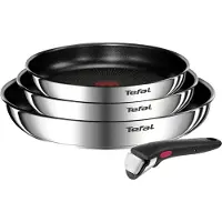 Tefal Pfannenset Ingenio Emotion L897S474 4-teilig Edelstahl Induktion 22 24 28 cm