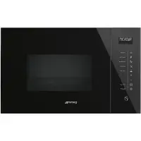 Smeg Mikrowelle Linea FMI125N Schwarz