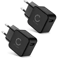 Cellonic Schnelles Laden: USB Ladegerät (2Pack) für Handy Smartphone Tablet Kamera Lautsprecher uvm - Ladeadapter mit 5W Schnellladegerät, Ladestecker / USB Lader