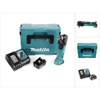 Makita DTM 51 RT1J 18V Li-Ion Akku Multifunktionswerkzeug im Makpac + 1x BL 1850 B 5,0 Ah Li-Ion Akku + DC 18 RC Akku Schnellladegerät