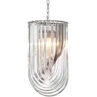 Casa Padrino Art Deco Murano Hängeleuchte, Acryl und vernickeltes Metall, 35 cm x H 65 cm