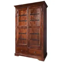 MASSIVMOEBEL24.DE MASSIVMOEBEL24 Kleiderschrank Akazie 108x64x180 nougat lackiert OXFORD #509