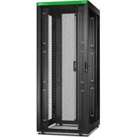 Schneider Electric ER8200 Easy Rack 800mm/42HE/1000mm mit Dach, Rollen, Füßen und 4 Halterungen, ohne Seitenteile, Boden, schwarz