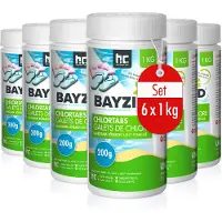 Höfer Chemie 6x 1 kg BAYZID Chlortabs 200g langsam löslich