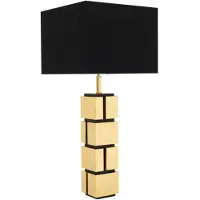 Casa Padrino Luxus Tischleuchte im Barock Stil, Messing poliert, 13 x 40 x H 88 cm