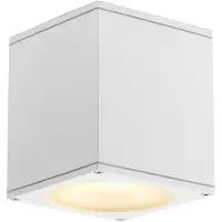 SLV 229551 BIG THEO, Outdoor Deckenleuchte, QPAR111, IP44, eckig, weiß, max. 75 W