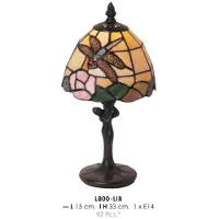 Casa Padrino Tiffany Tischleuchte Ø 15 x H. 33 cm - Tiffany Schreibtischleuchte