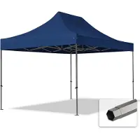 TOOLPORT 3x4,5m Stahl Faltpavillon, ohne Seitenteile, blau