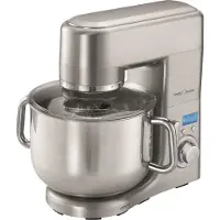 ProfiCook Küchenmaschine mit XXXL-Edelstahlschüssel | Rühgerät 10L mit 1500W Motor | Knetmaschine inkl. Haken & Schneebesen | Spritzschutz mit Nachfüllöffnung | PC-KM 1096