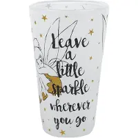 Abysse Corp Disney Large Glass 400ml Tinkerbell Gold Glitter