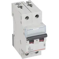 Legrand 403380 TX3 Leitungsschutzschalter B-Charakteristik, 2A, 2-polig, 6kA, 400VAC, 2TE