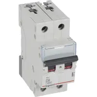 Legrand 403734 TX3 Leitungsschutzschalter D-Charakteristik, 6A, 2-polig, 6kA, 400VAC, 2TE