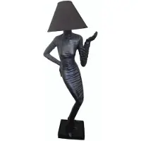 Casa Padrino Luxus Stehleuchte Dame Schwarz H. 187 cm