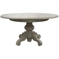 Casa Padrino Luxus Landhausstil Esstisch Ausziehbar Grau Ø 120-160 cm